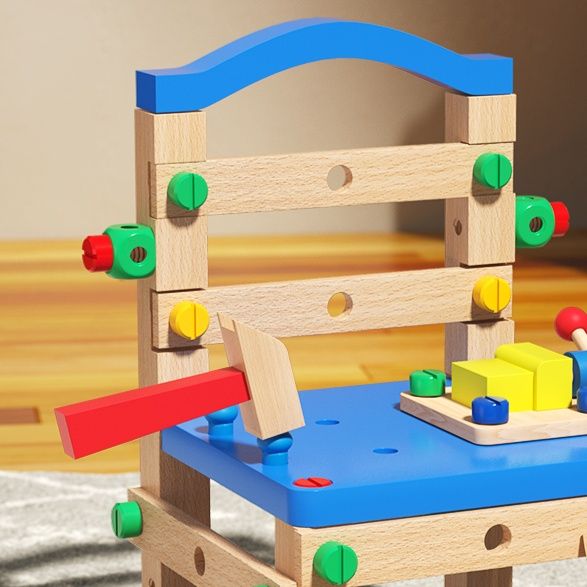 知育玩具 組み立て椅子ネジ工作セット