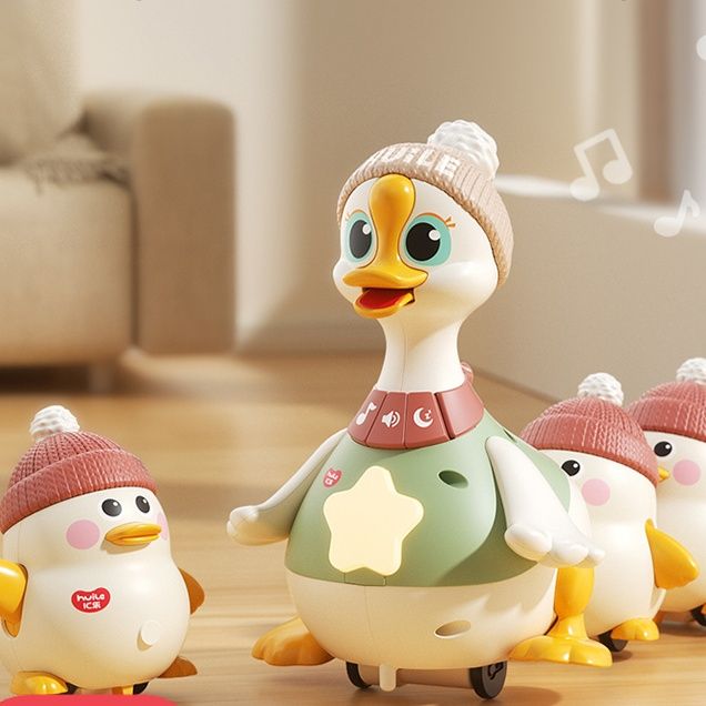 知育玩具 おしゃべりアヒル親子のお散歩セット