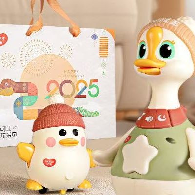 知育玩具 おしゃべりアヒル親子のお散歩セット