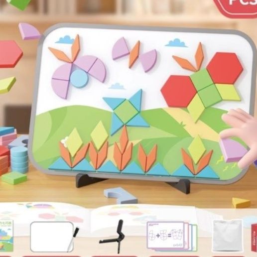 知育玩具 磁石図形パズルボード