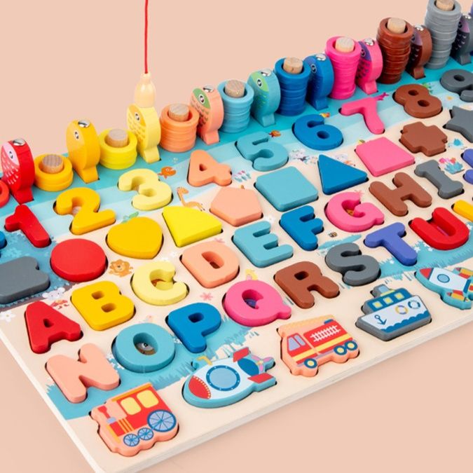 知育玩具 多機能学習パズルボード