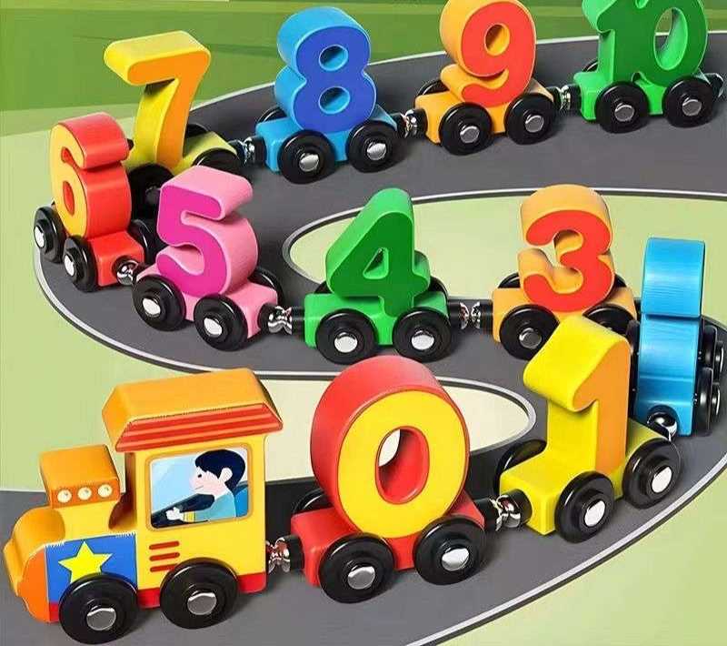 知育玩具 磁石でくっつく数字列車セット