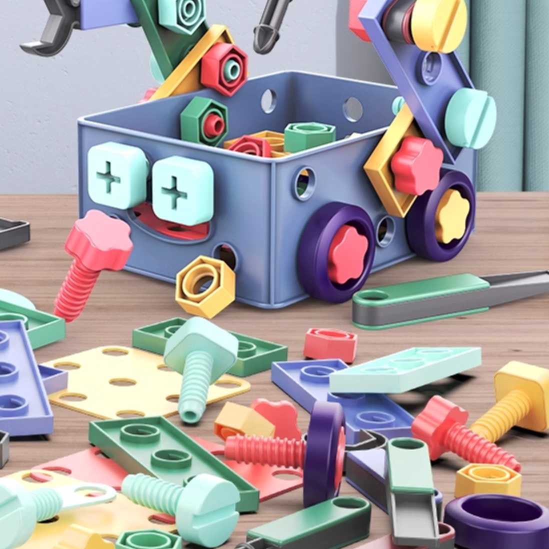 知育玩具 組み立てネジあそび工具セット