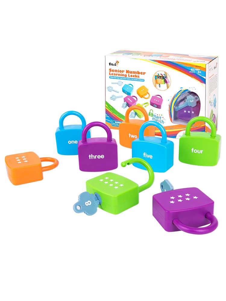 知育玩具 数字 鍵と南京錠学習セット