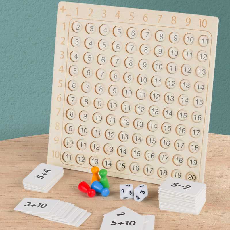 知育玩具 木製かけ算ボード 九九学習セット