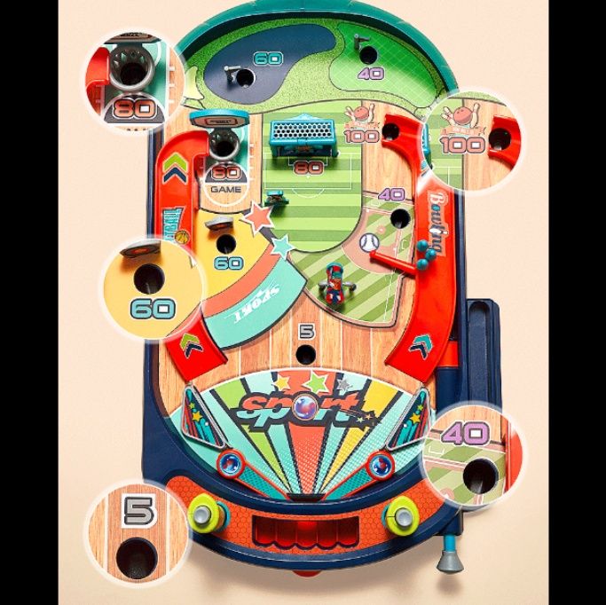 知育玩具 卓上弾球遊戯台 スポーツ競技場