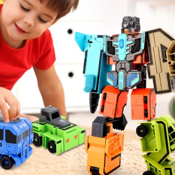 知育玩具 変身数字ロボット組み立て玩具セット