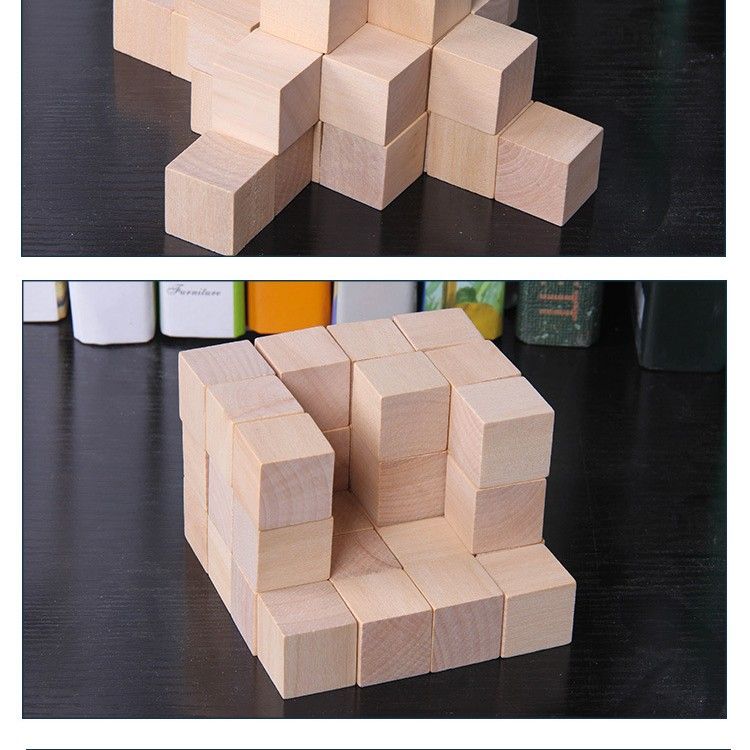 知育玩具 モンテッソーリ 木製立方体ブロックセット