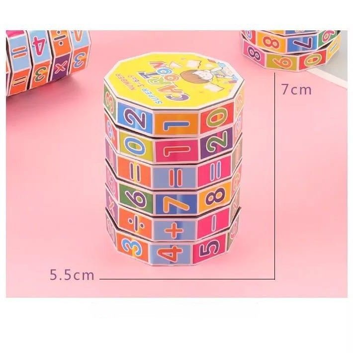 知育玩具 くるくる回転数字パズル筒