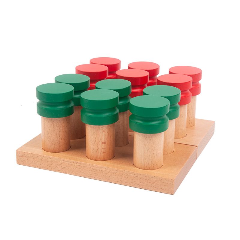 知育玩具 モンテッソーリ 木製嗅覚筒セット 感覚教育教材