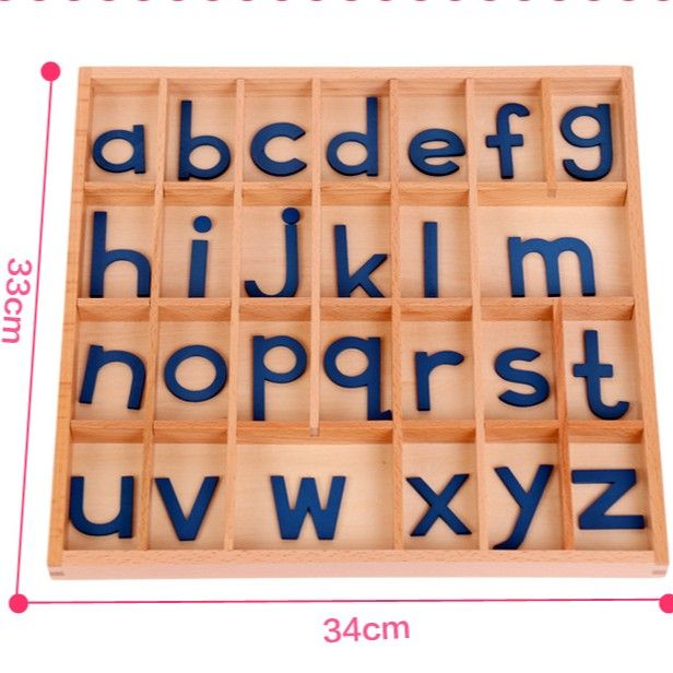 知育玩具 モンテッソーリ 木製アルファベット文字学習ボックス