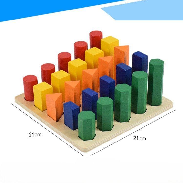 知育玩具 モンテッソーリ 立体図形と数量感覚育成ブロックセット