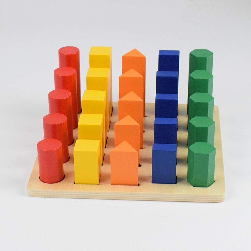 知育玩具 モンテッソーリ 立体図形と数量感覚育成ブロックセット