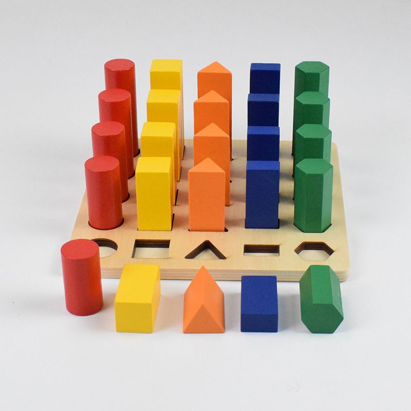 知育玩具 モンテッソーリ 立体図形と数量感覚育成ブロックセット