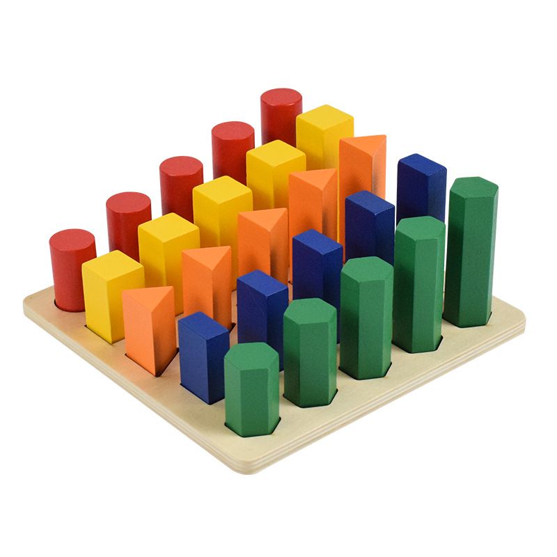 知育玩具 モンテッソーリ 立体図形と数量感覚育成ブロックセット