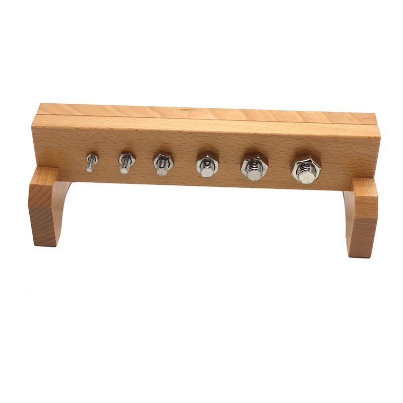 知育玩具 モンテッソーリ 木製ねじ通し練習セット