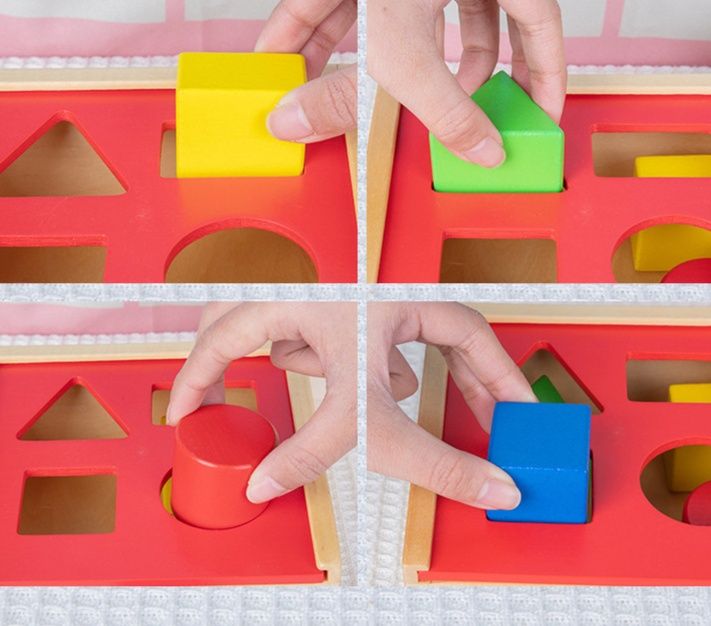 知育玩具 木製形合わせパズルボックス