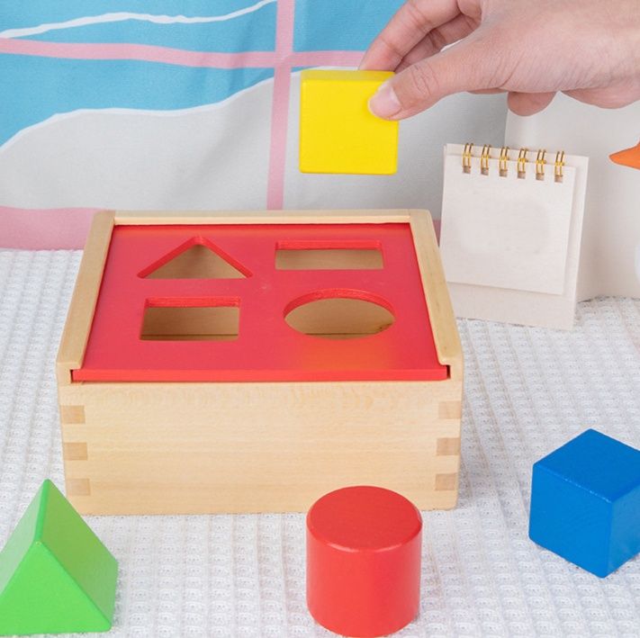 知育玩具 木製形合わせパズルボックス