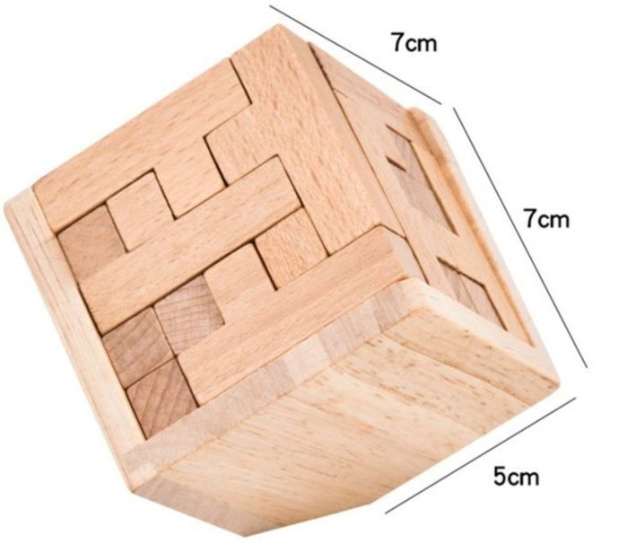 知育玩具 6歳からの立体組み合わせ木製パズルボックス