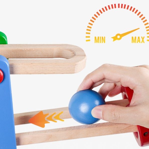 知育玩具 木製ころころスロープ転がし遊び玩具 4歳