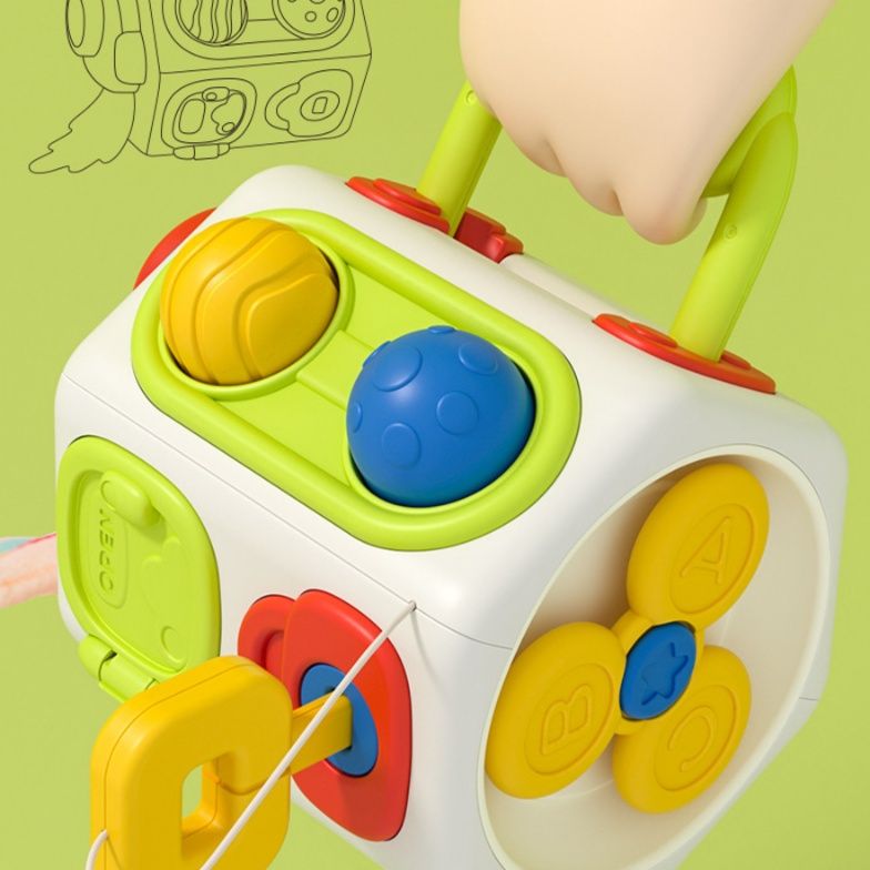 知育玩具 指先知育ボタン押し遊びキューブ