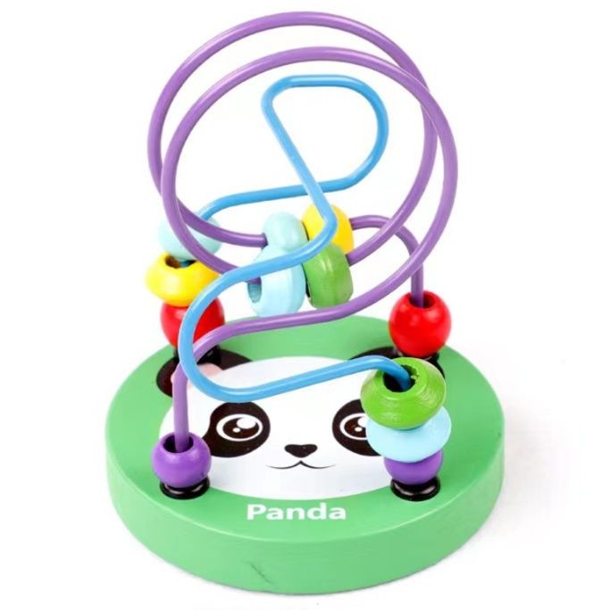 知育玩具 くるくる動物ビーズコースター迷路遊び