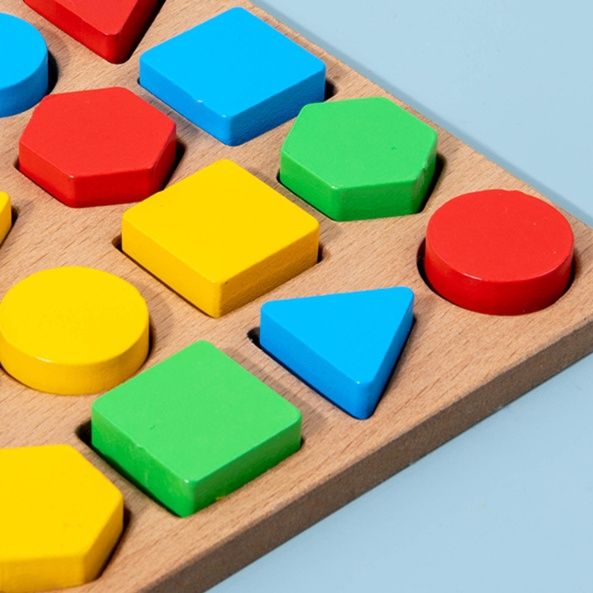 知育玩具 形合わせ木製パズルボードセット