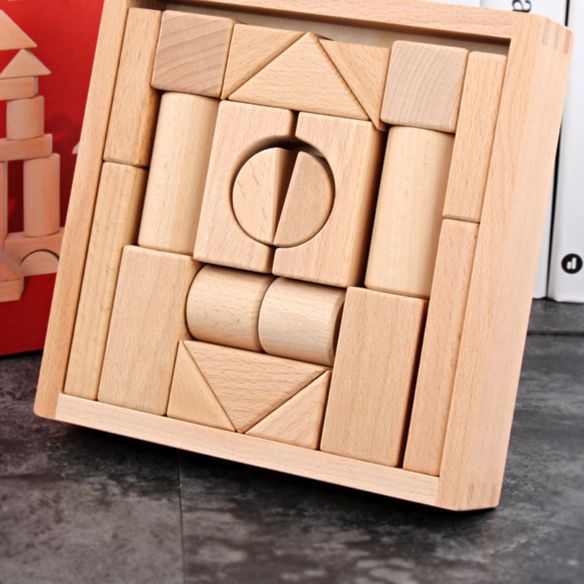知育玩具 木製積み木セット 幾何学図形パズル