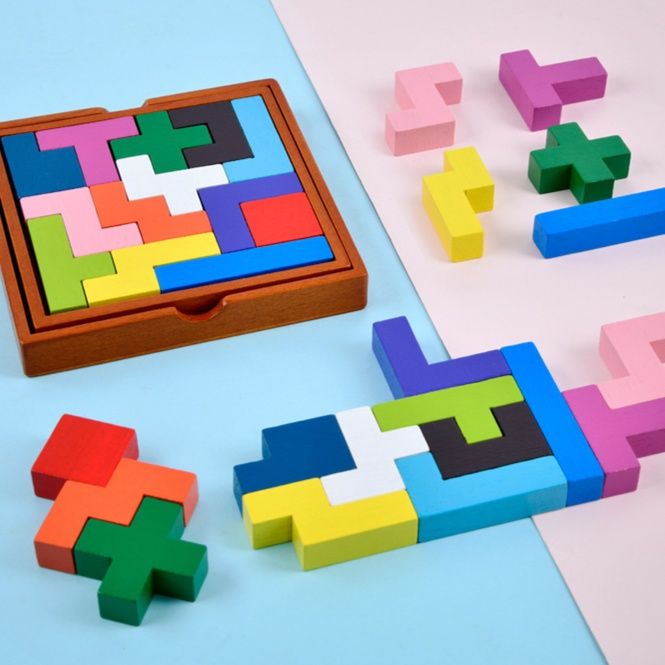 知育玩具 木製立体パズル組み合わせブロックゲーム