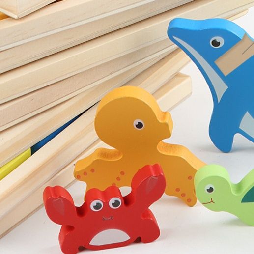 知育玩具 海の仲間たち立体パズルボックス