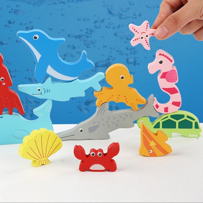 知育玩具 海の仲間たち立体パズルボックス