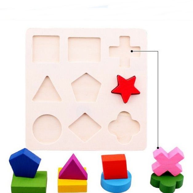 知育玩具 かたちあわせ立体パズルボード