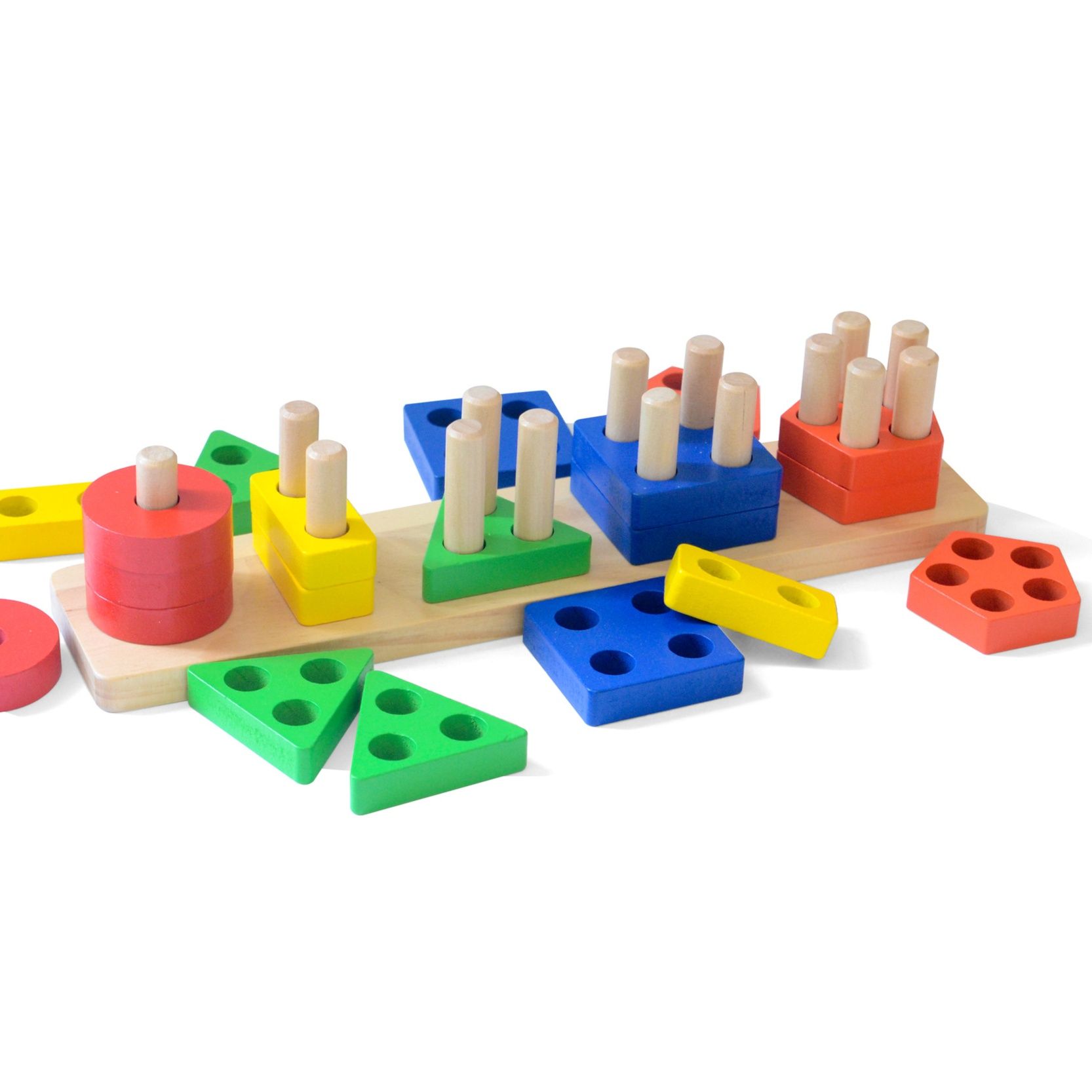 知育玩具 木製かたちあわせと数かぞえ積み木セット