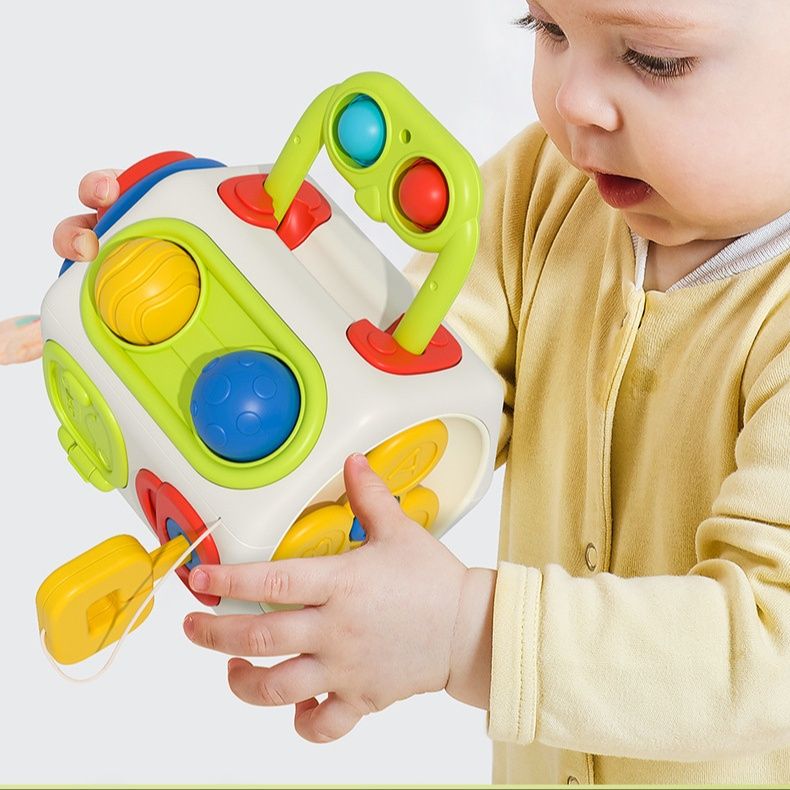 知育玩具 手指トレーニング ボール押し出し遊びボックス