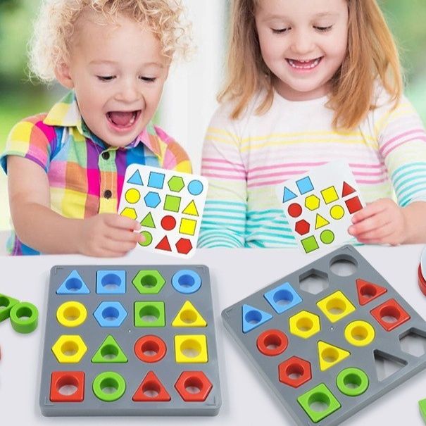 知育玩具 2歳児　形状認識パズルボード 図形合わせゲーム