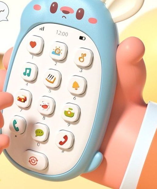知育玩具　３歳児 うさぎ型ことば学習でんわ