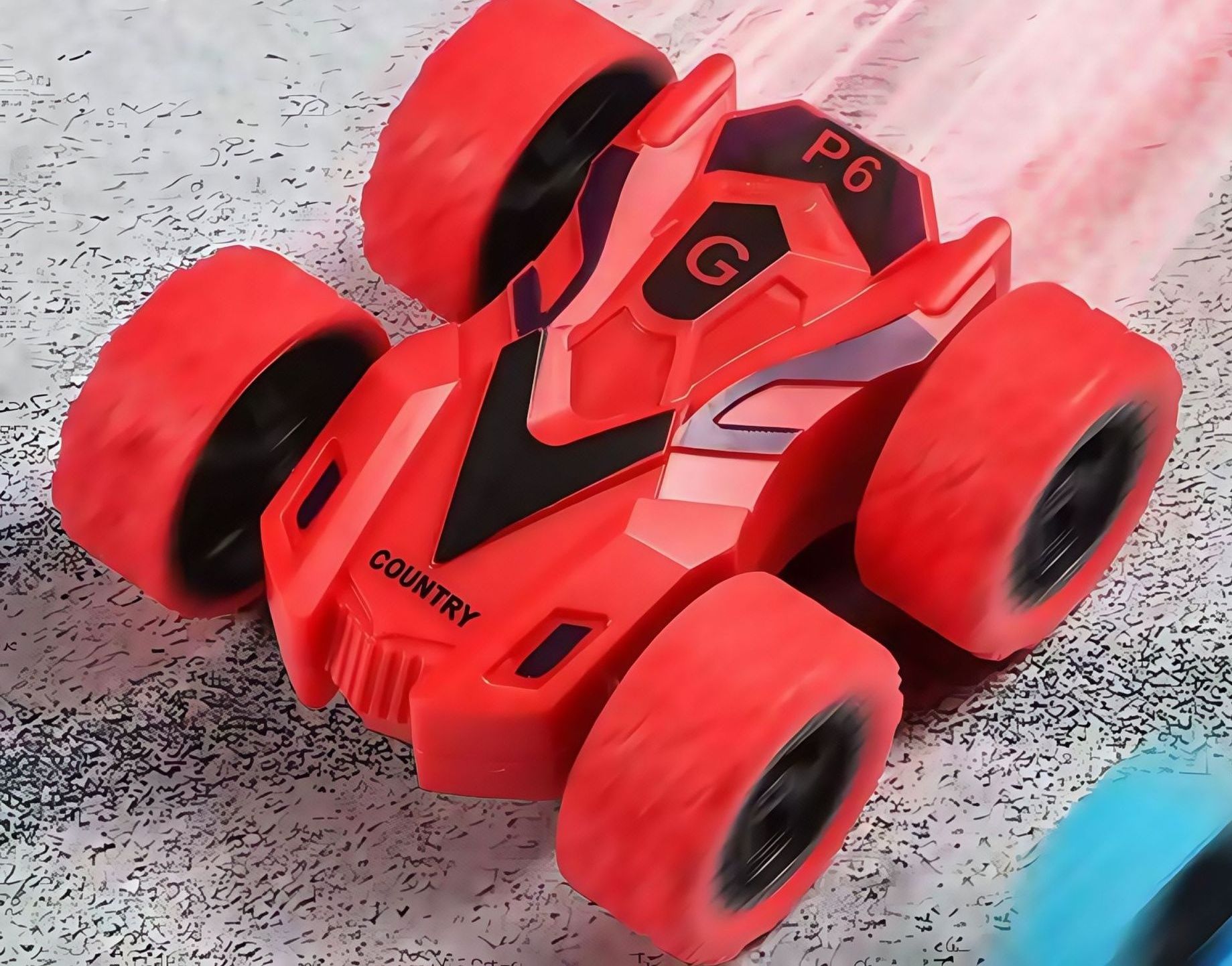 知育玩具3歳 両面走行できるスタントカー型おもちゃの車