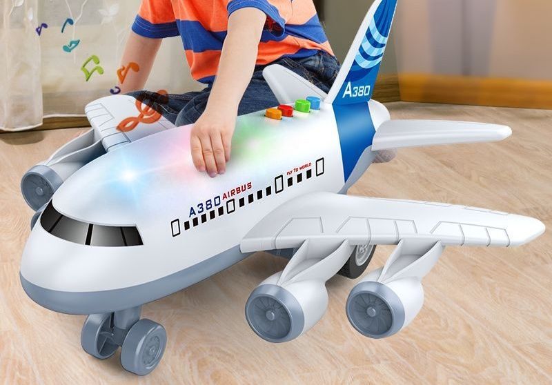 知育玩具3歳 光と音で楽しむ大型旅客機おもちゃ