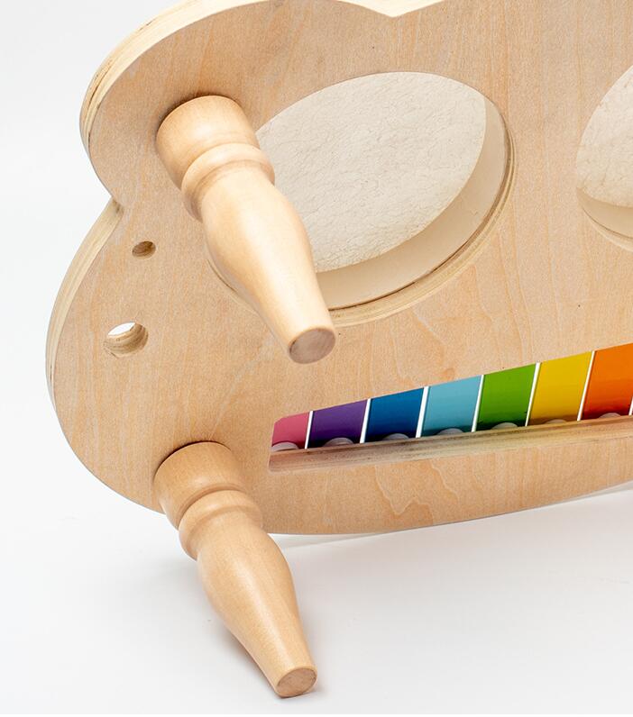 知育玩具 3歳から始める木製音楽台 太鼓と鉄琴セット