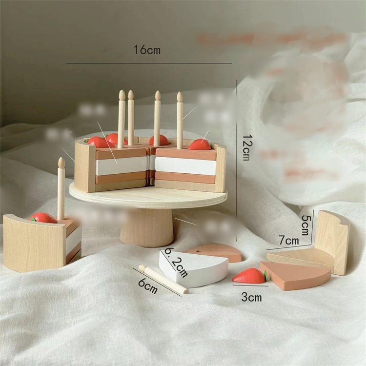 モンテッソーリ 原木 いちごケーキ 知育玩具 誕生日プレゼント