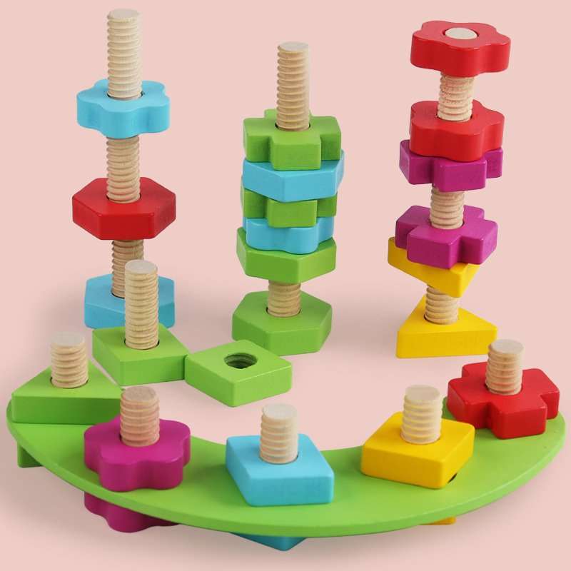 知育玩具 形あわせパズル型ねじ遊び