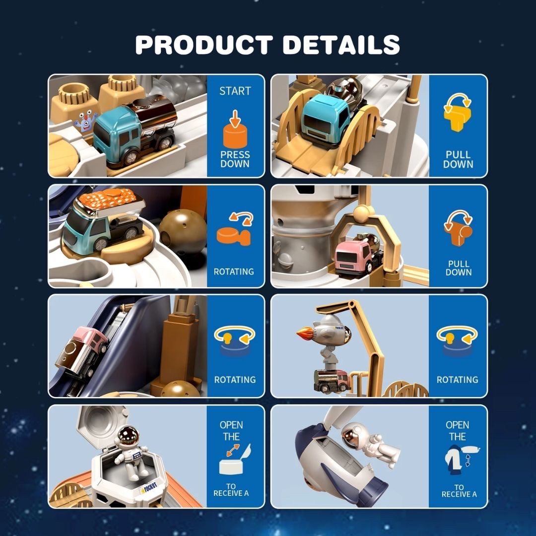 宇宙ステーション軌道レール 6歳からの知育玩具セット