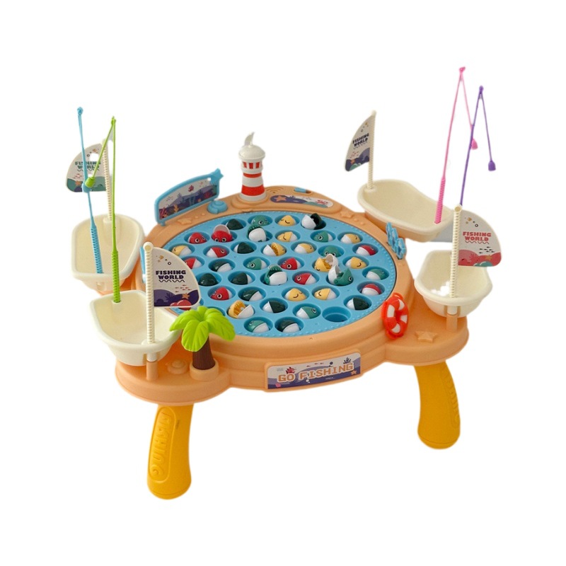 知育玩具 くるくる回転魚釣り大漁盤