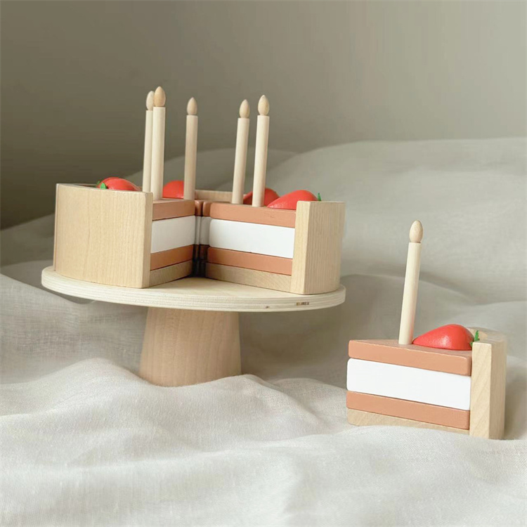 モンテッソーリ 原木 いちごケーキ 知育玩具 誕生日プレゼント