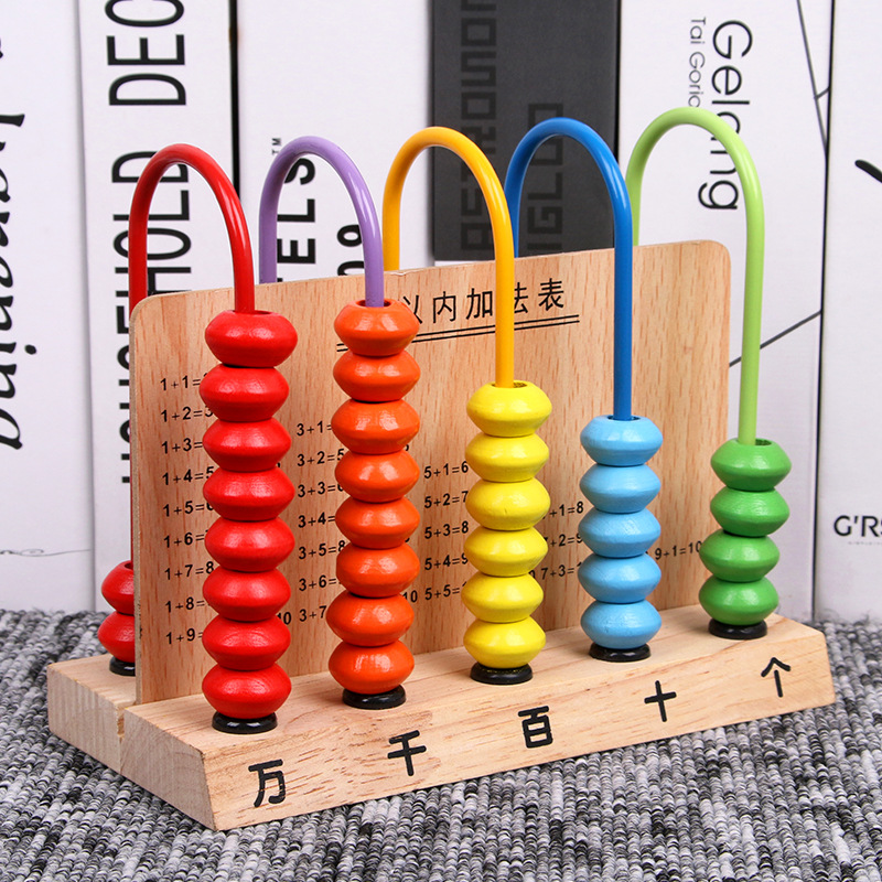 知育玩具 計算 幼児向け木製算数そろばんボード