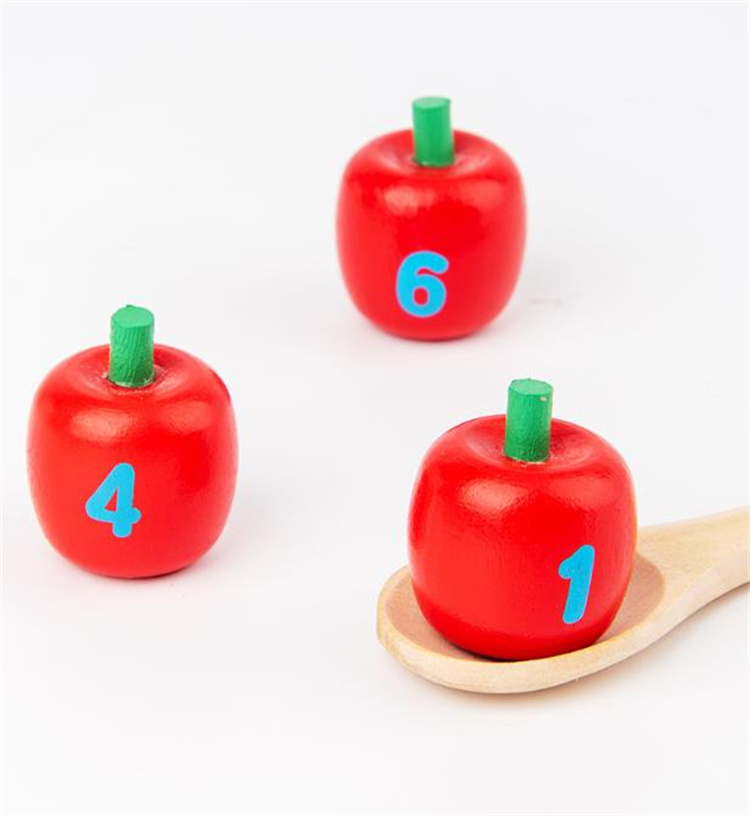 3歳から楽しむりんご狩り数学遊び　木製知育玩具