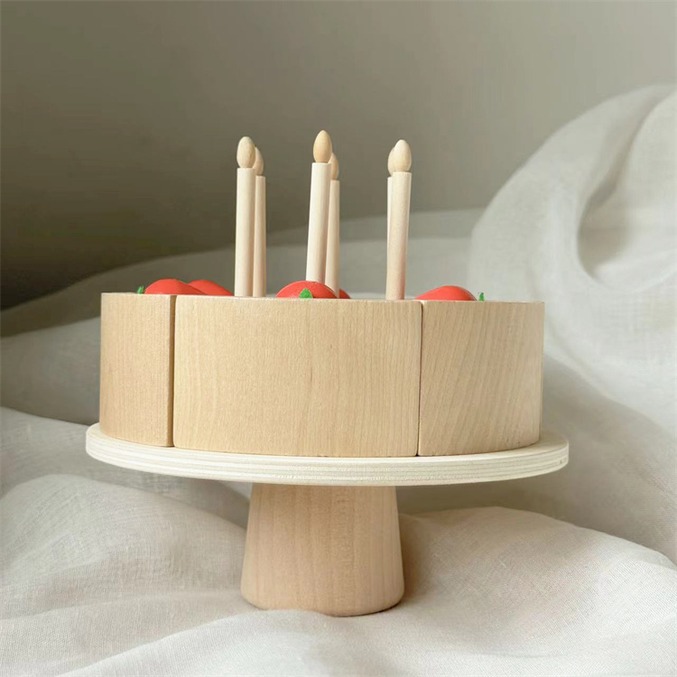 モンテッソーリ 原木 いちごケーキ 知育玩具 誕生日プレゼント