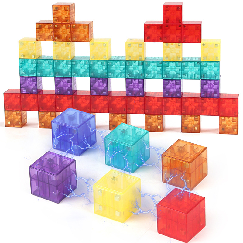 知育玩具 光る立体パズル マグビルド