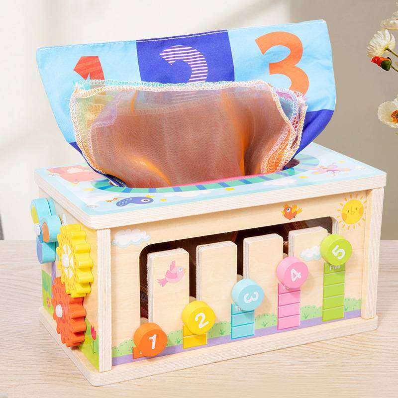 知育玩具 学びのティッシュボックス