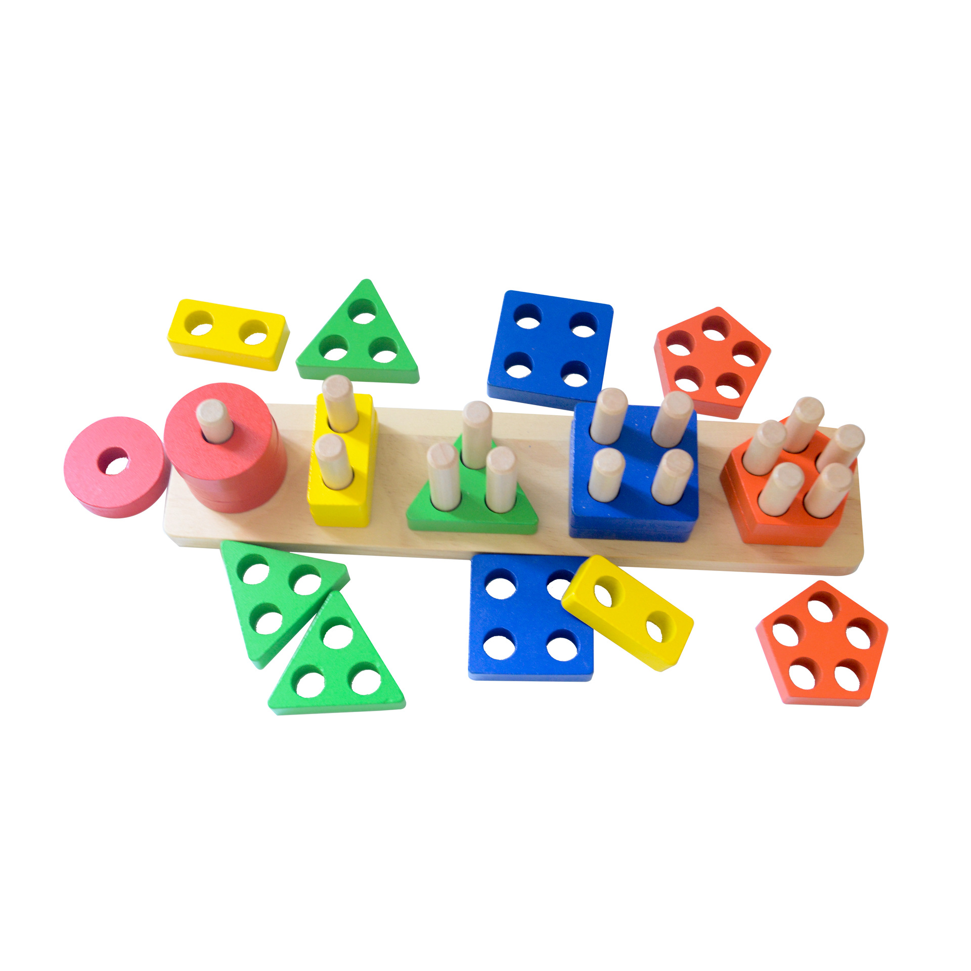 知育玩具 木製かたちあわせと数かぞえ積み木セット